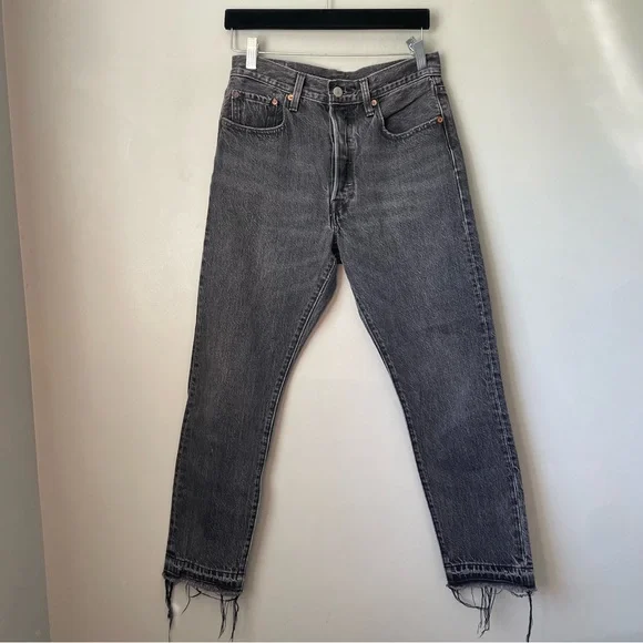 SOLD LEVIS 501 no tab high rise size 27 black - Picture 2 of 8